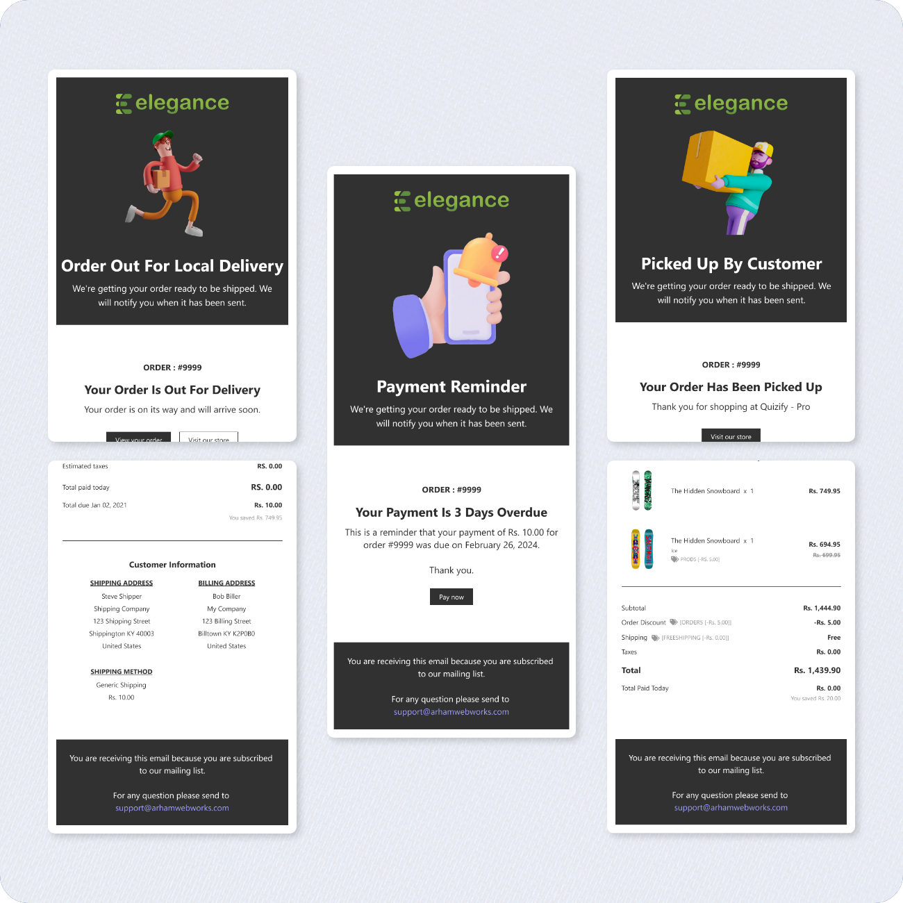 Elegance - Shopify Email Notification Templates