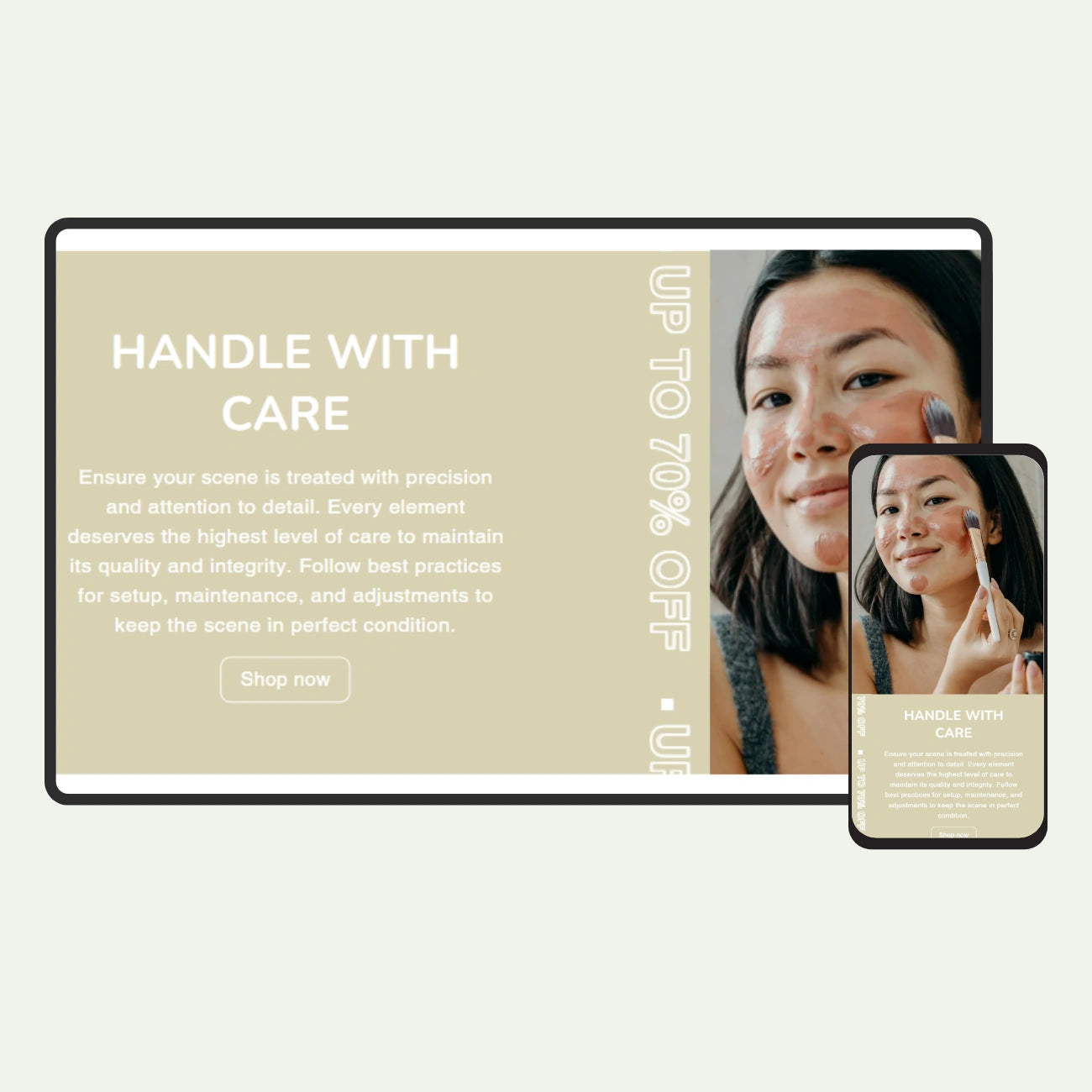 Iconic - Image text with rotating bar