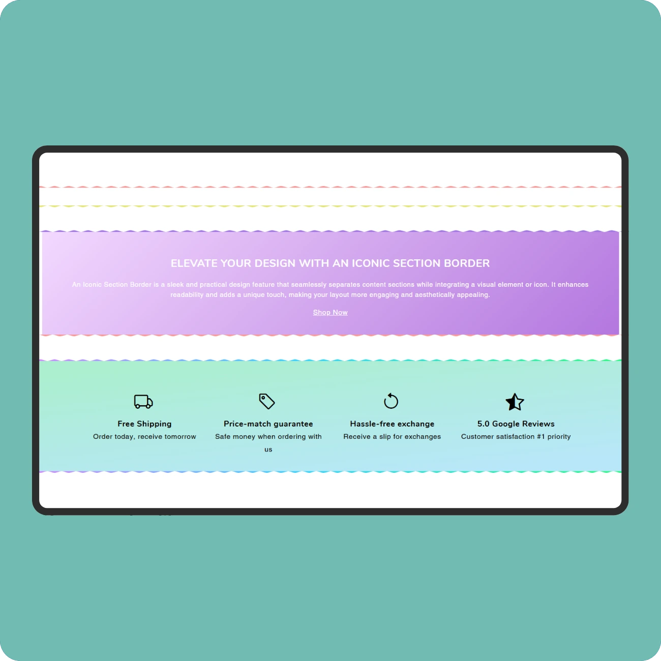 Iconic - Section border #2