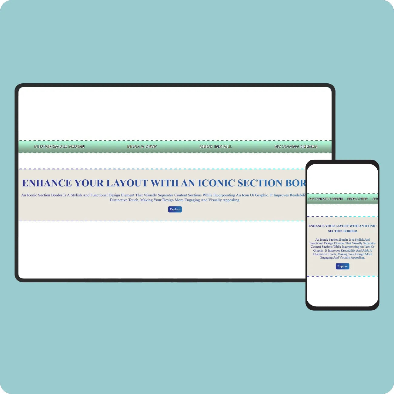 Iconic - Section border #3