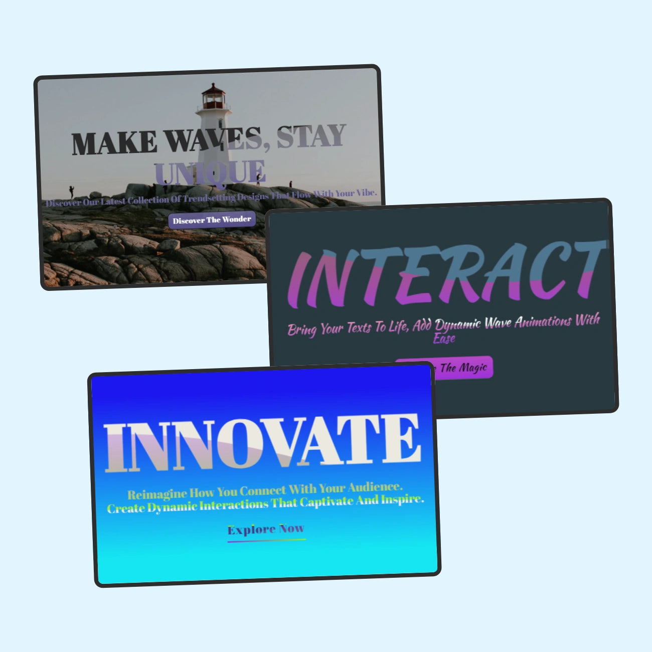 Iconic - Text wave animation