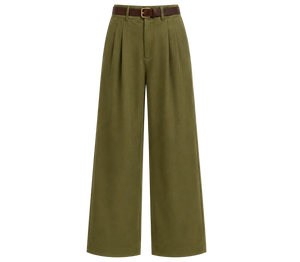 Olivia Olive Wide-Leg Look - Pents