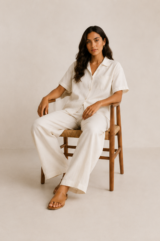 Ivory Ease Linen Co-ord