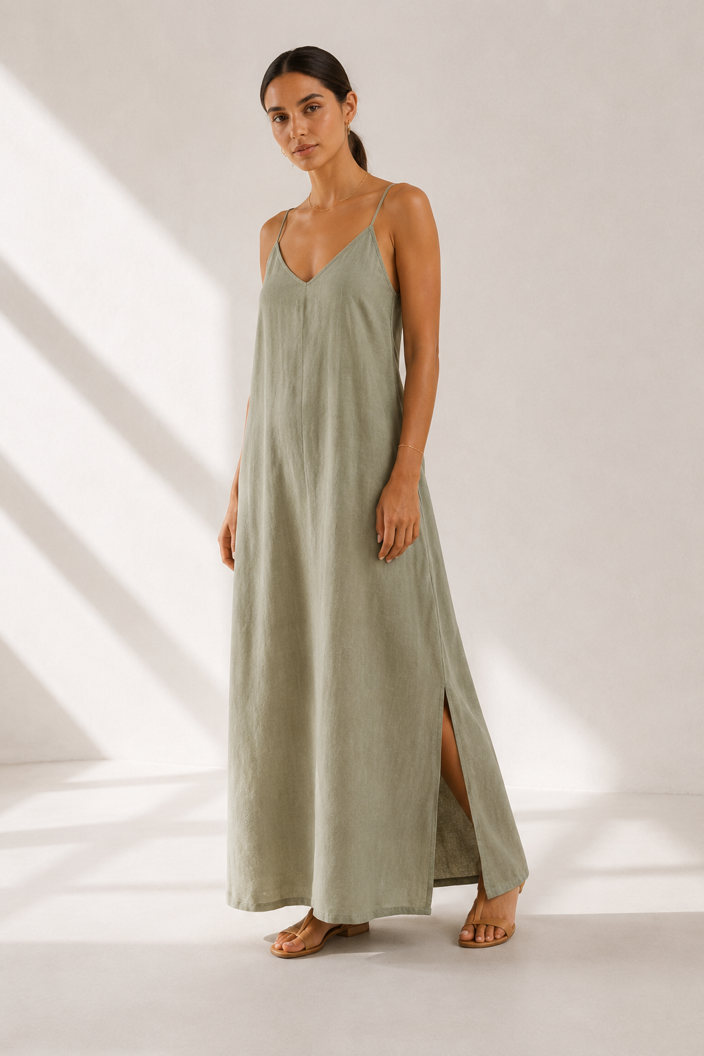 Sage Flow Maxi Dress
