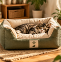 Snuggle Nook Plush Cat Bed