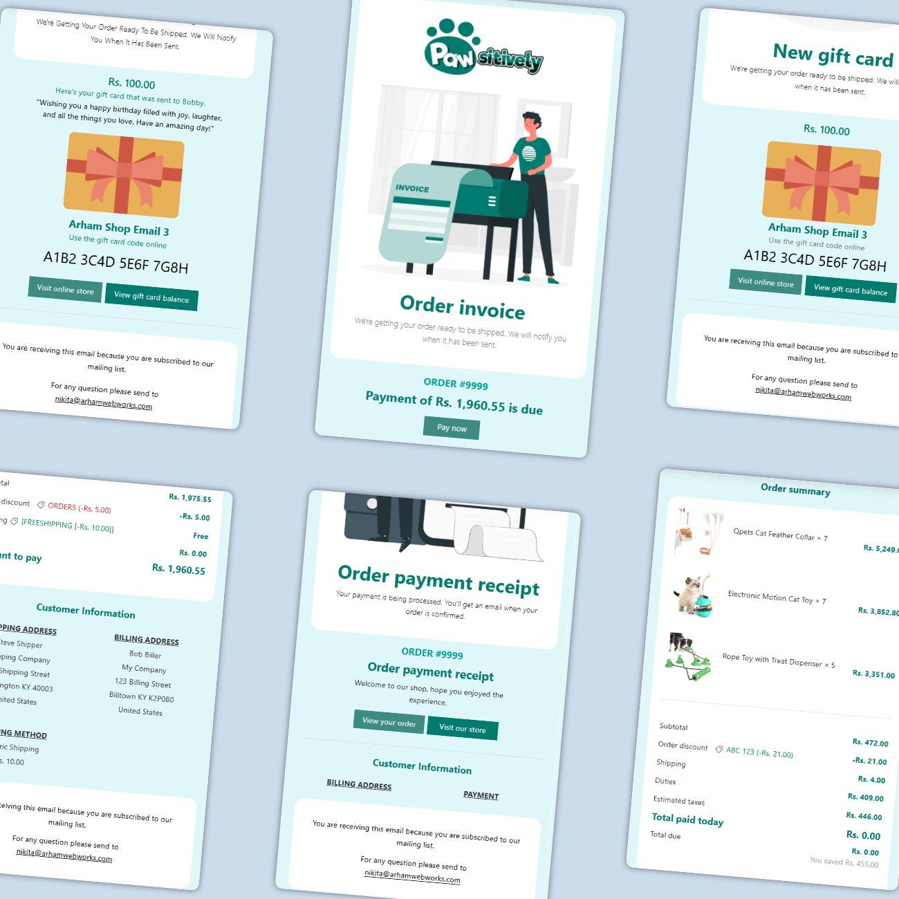 Pets - Shopify Notification Emails Design - Figma