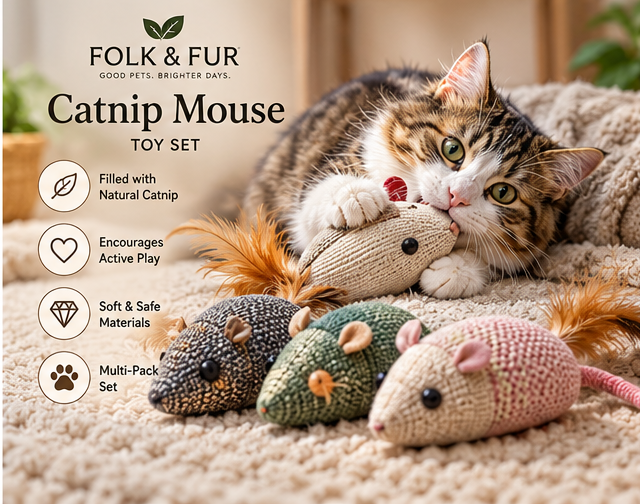 Catnip Mouse Toy Set