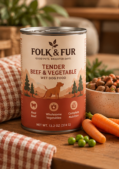 Tender Beef & Vegetable Wet Dog Food
