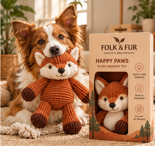 Happy Paws Plush Squeaky Toy