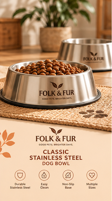 Classic Stainless Steel Dog Bowl