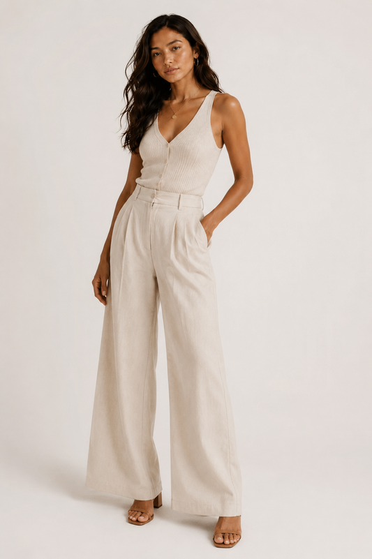 Aurielle Knit Linen Set