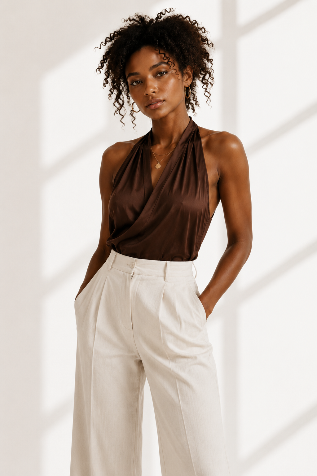 Mocha Muse Satin Set