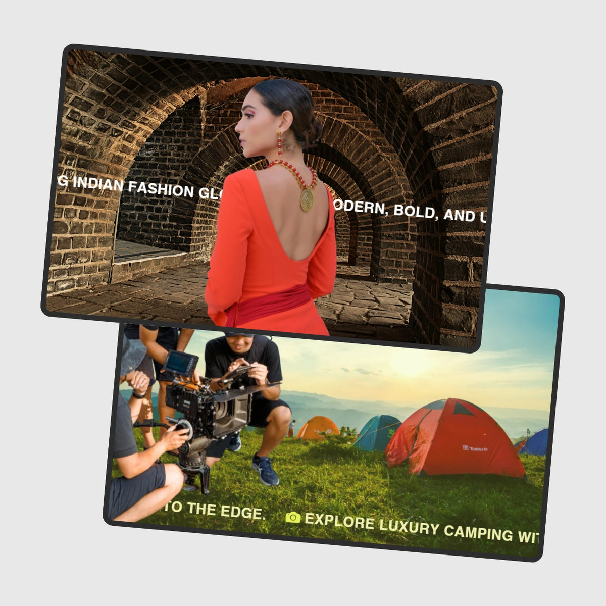 Banner image with rotating text