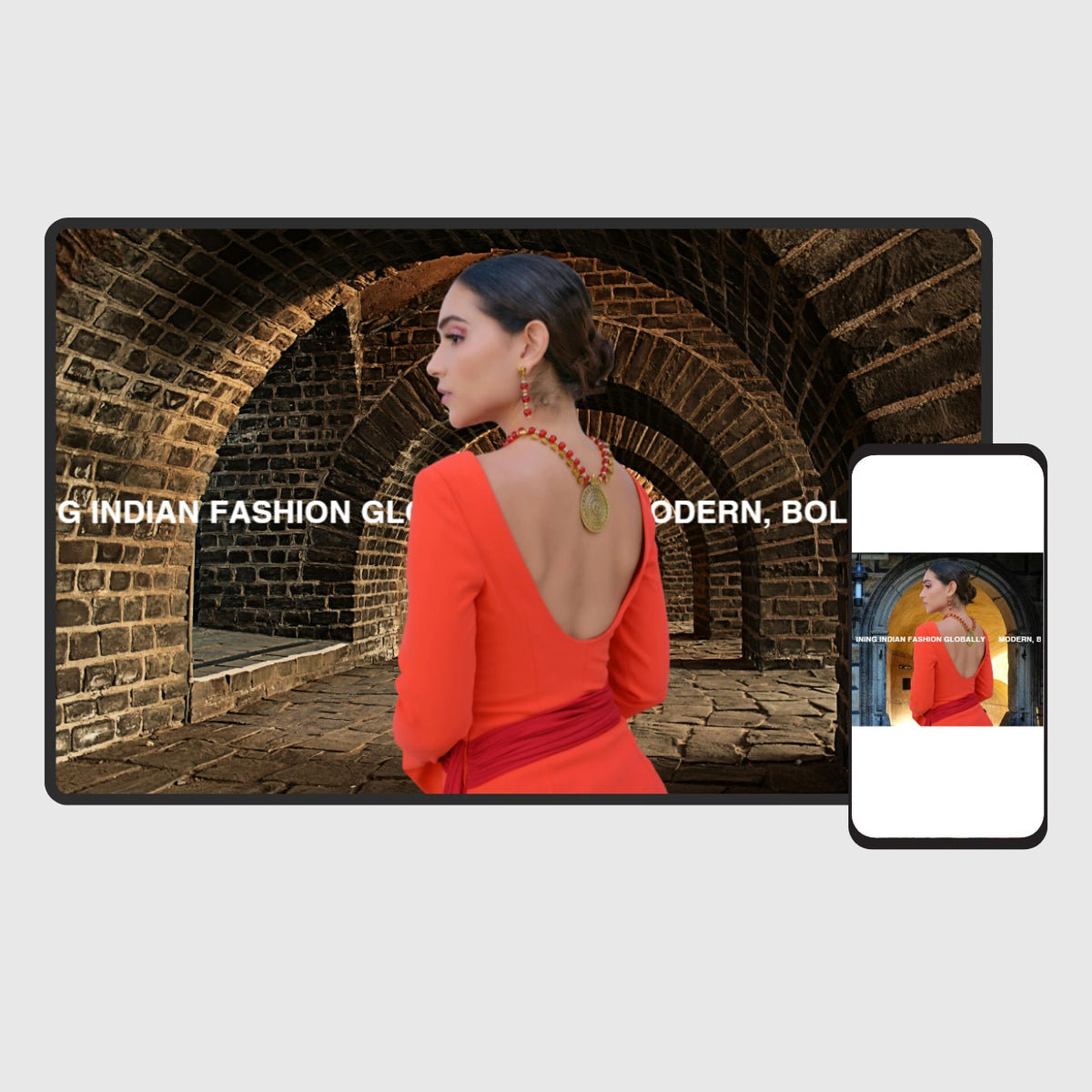 Banner image with rotating text