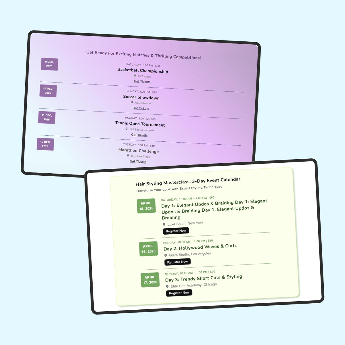 Event calendar #2