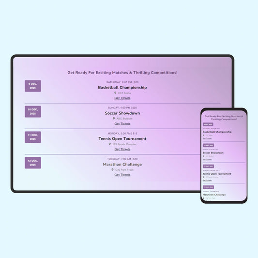 Iconic - Event calendar #2