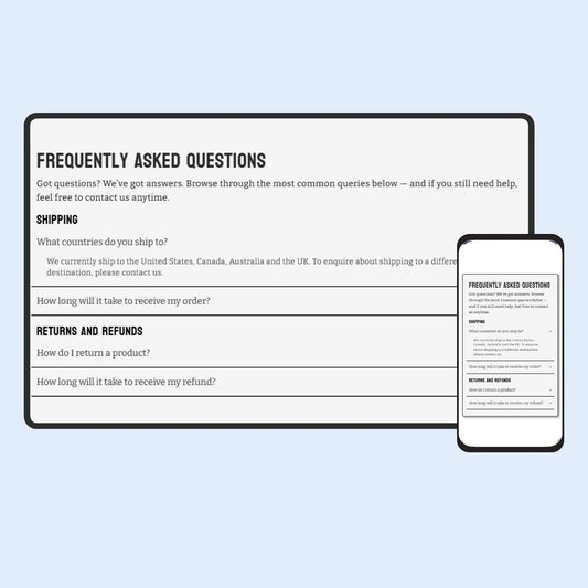 Iconic - FAQ Section