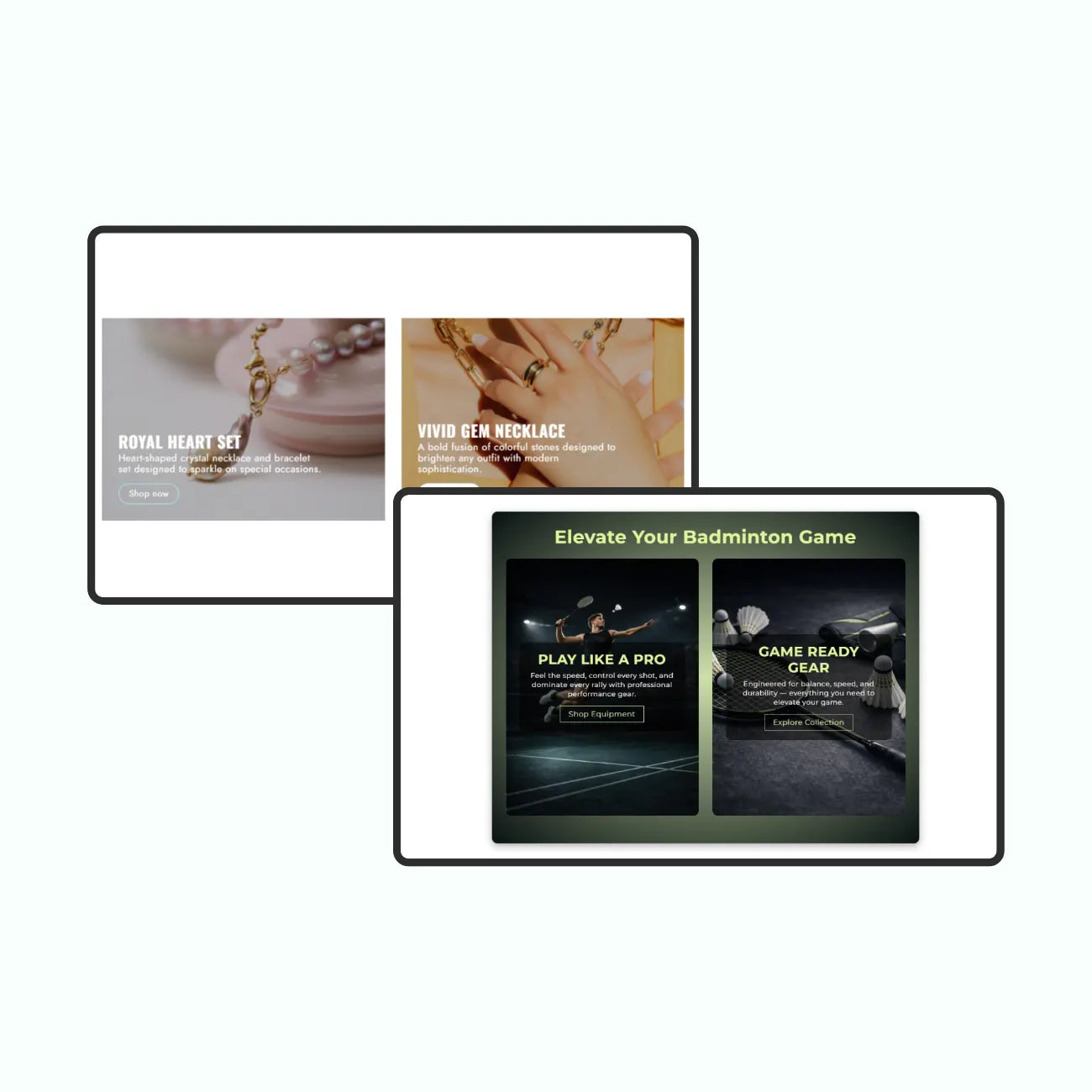 Iconic parallax image with text #1