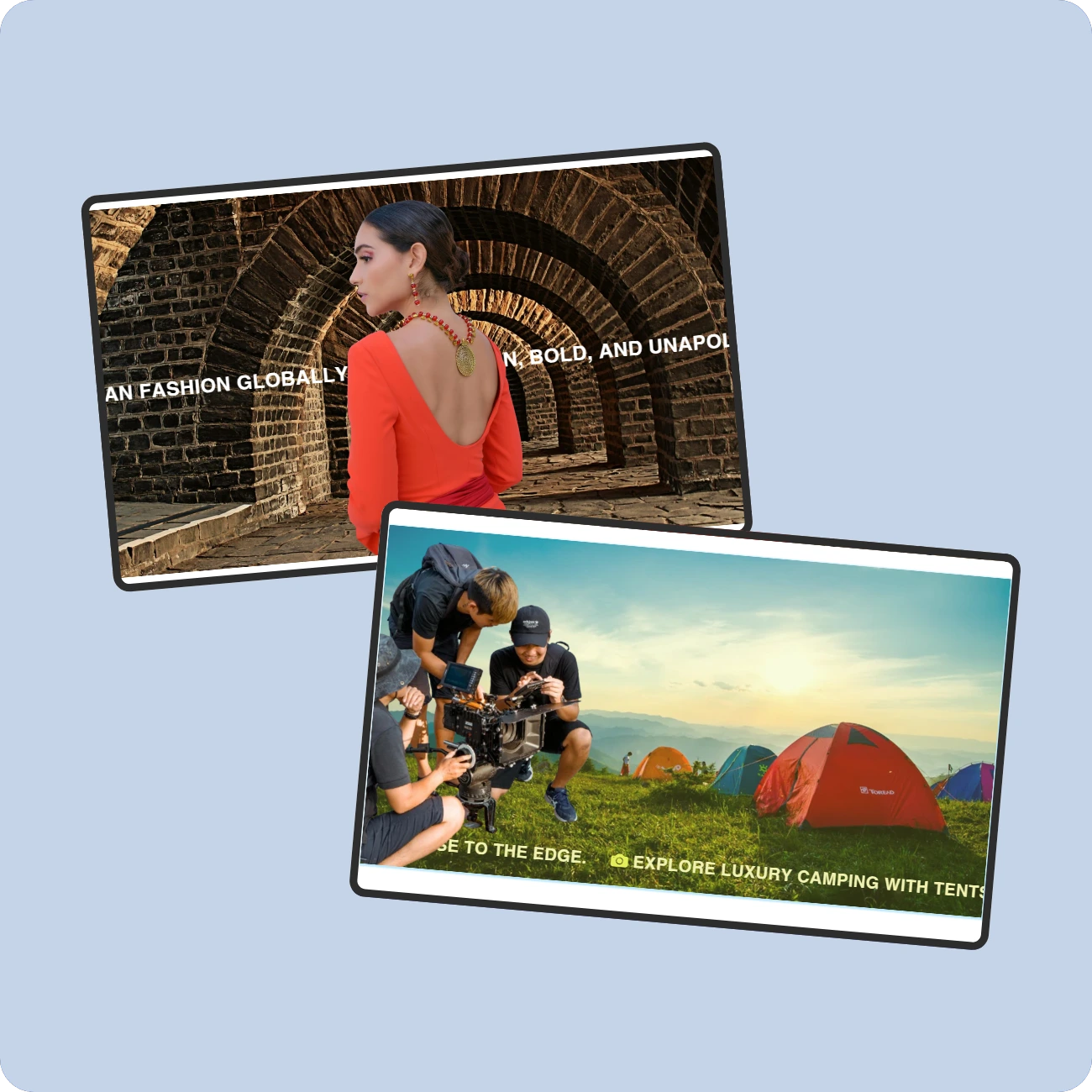 Iconic - banner image with rotating text