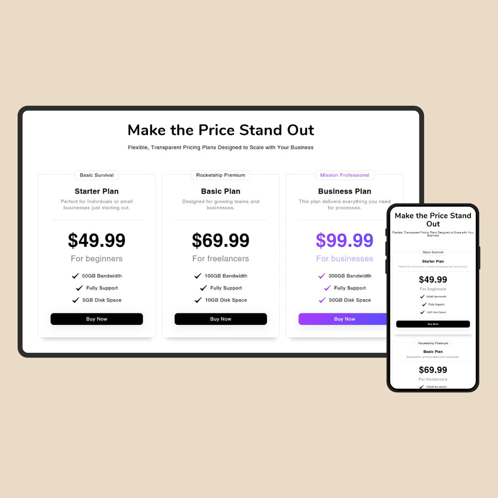 Price table