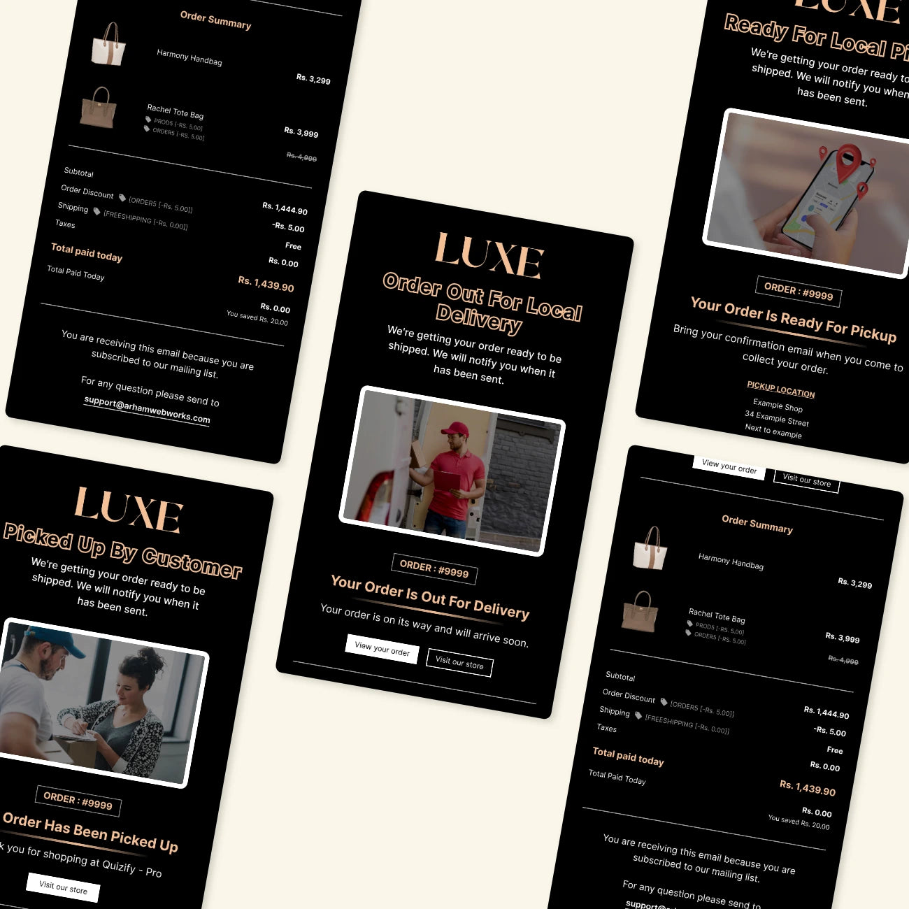 Luxe - Shopify Email Notification Templates