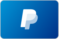 Blue PayPal card with the PayPal logo on a blue background