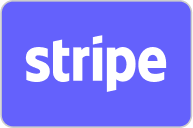 Stripe logo on a blue background