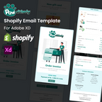 Shopify email template with Paw Sitivity branding on a light dark background