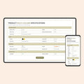 Product specifications
