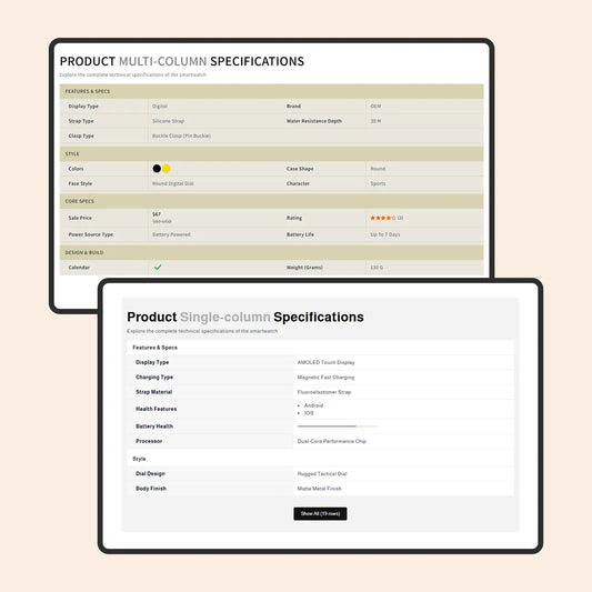 Product specifications