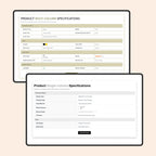 Product specifications