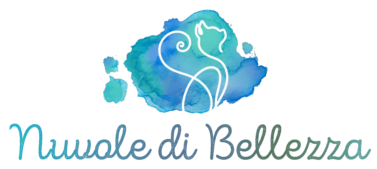 Logo of Nuvole di Bellezza with a stylized cloud and cat silhouette on a white background.