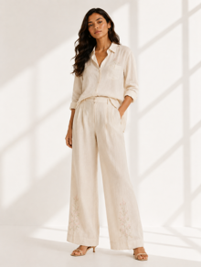 Ivory Breeze Linen Co-ord Set