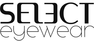 Black 'SELECT eyewear' logo on a white background